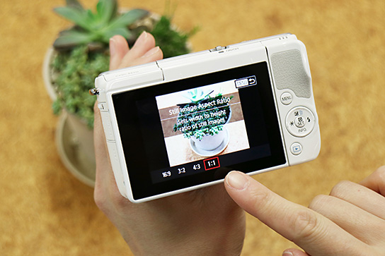 Changing the aspect ratio on a Canon camera