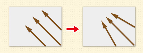 Lines converging from image corner