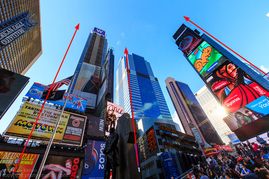 Street view of Manhatten (bottom-up)
