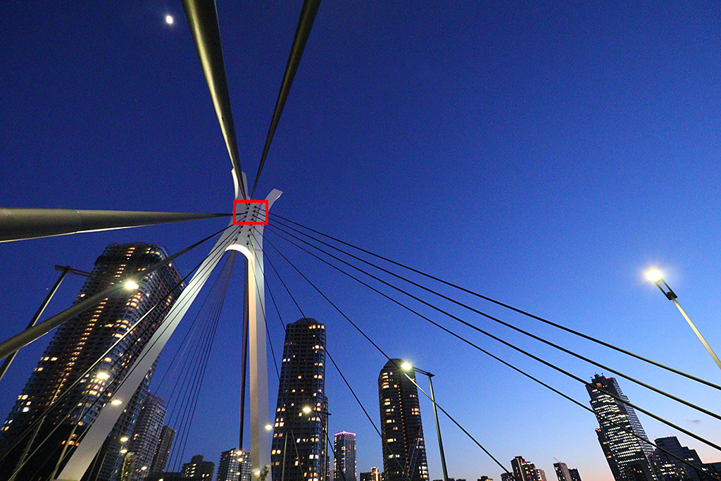 Night scenery with visible noise