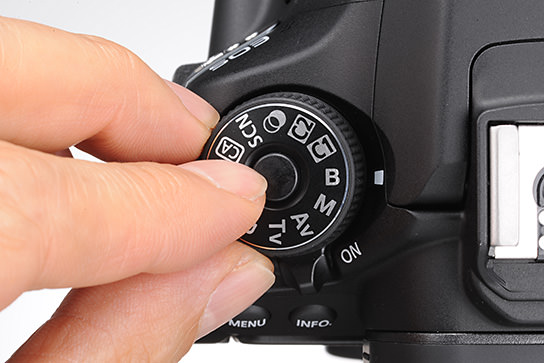 Canon mode dial with B mode