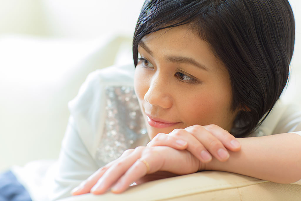 Close-up portrait of lady