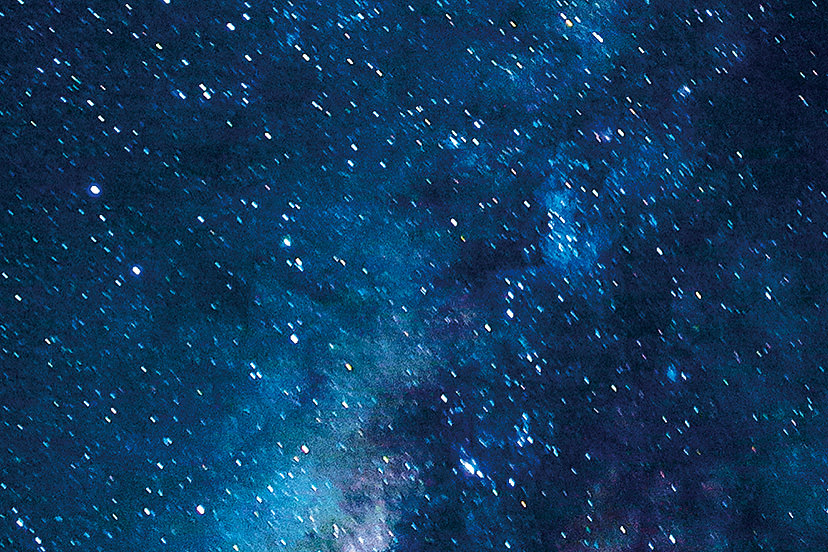 Close up of stars shot at 40 seconds (obvious trailing)