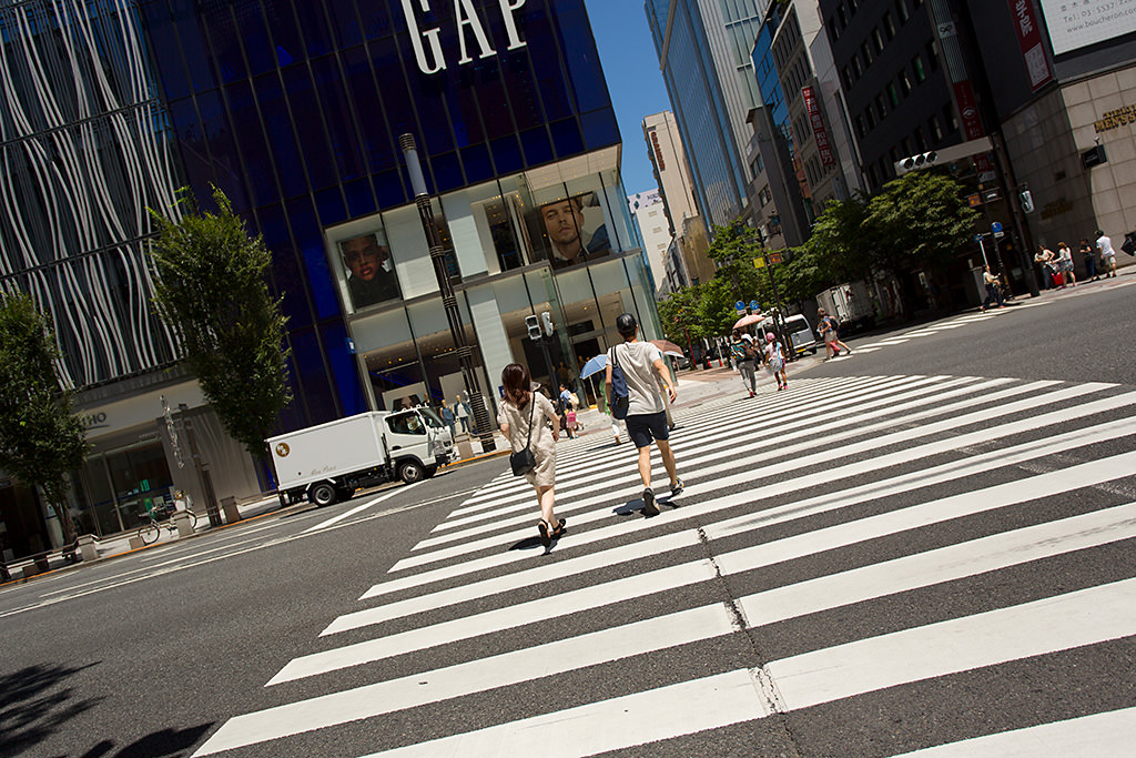 Tilted shot of building