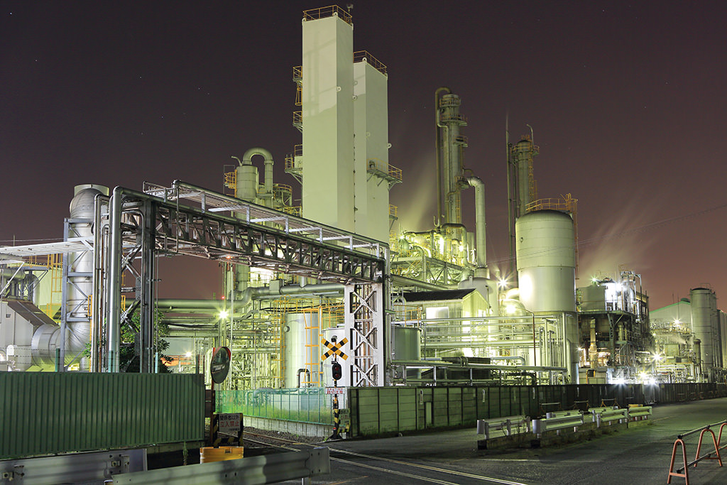 Factory in warmer colour tones