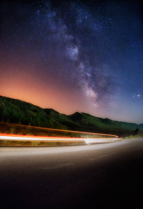 picture of the stars using the Rule of 500