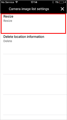 Camera Connect screen