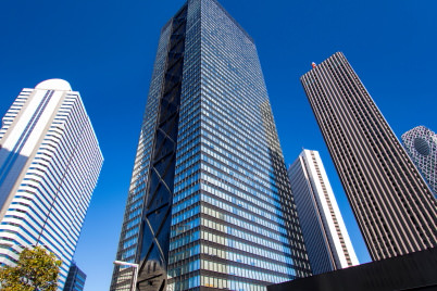 Skyscrapers shot with PL filter