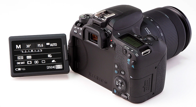 EOS 77D vari-angle LCD monitor