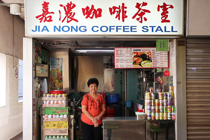 standing in front of the coffee stall