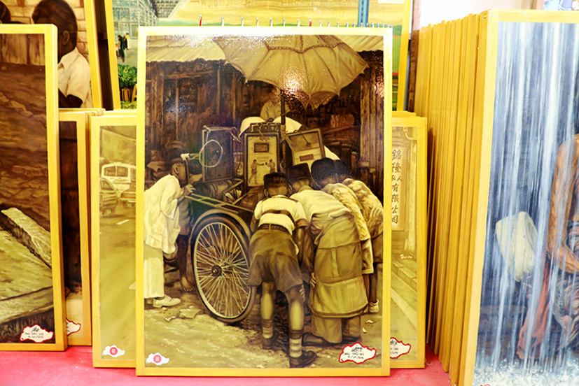 Mr. Ang's painting of an old street scene