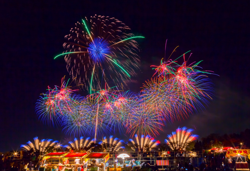 Fireworks photographed with the EOS 5D Mark II
