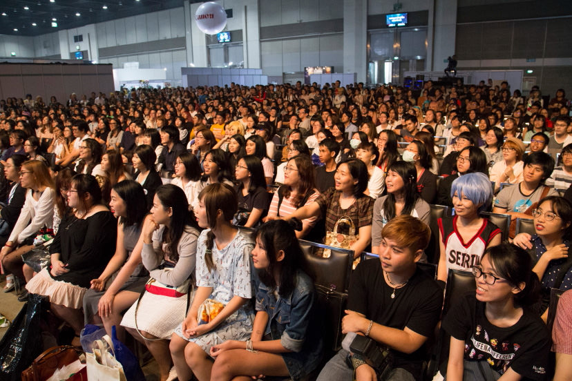 The audience at the voice actors’ talk show