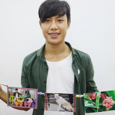 Yangon Photo Craft Workshop participants with their masterpieces (Flag Photo Card) - 2