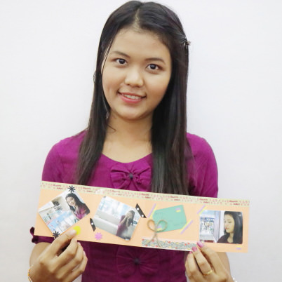 Yangon Photo Craft Workshop participants with their masterpieces (Bellows Photo Card) - 4
