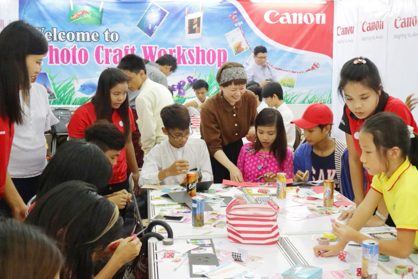 Students in action at the Photo Craft Workshop in Yangon, Myanmar