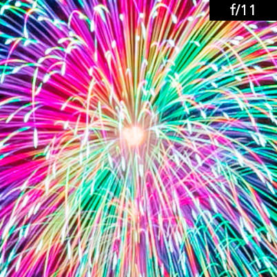 Image of fireworks with just the right brightness (f/11)