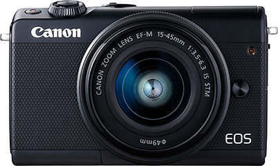 EOS M100 black (front)