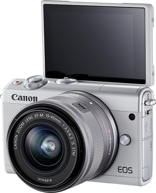 EOS M100 with monitor flipped up