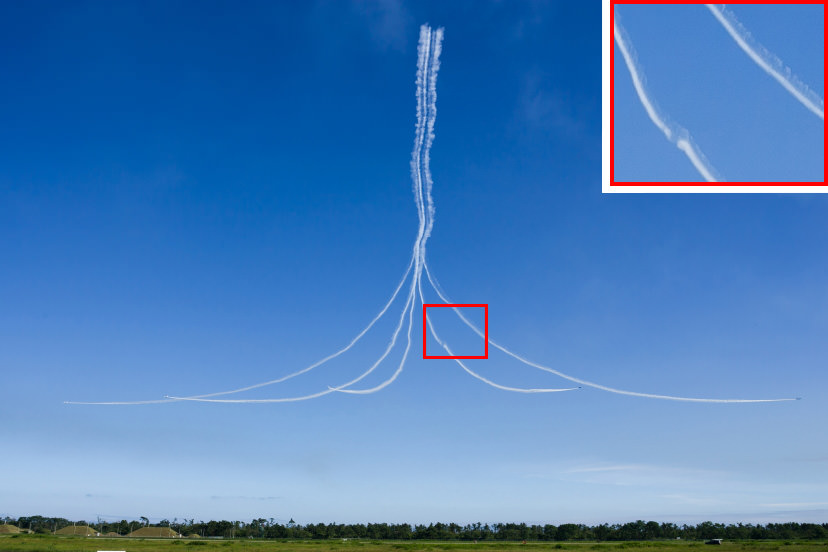 Flat, 2-dimensional smoke trails