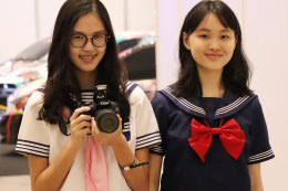 Cosplayers and cosplay photographers Lucetta Joselyn and Rachel Winardi