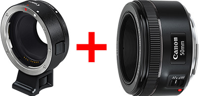 EF-EOS M mount adapter + EF50mm f/1.8 STM