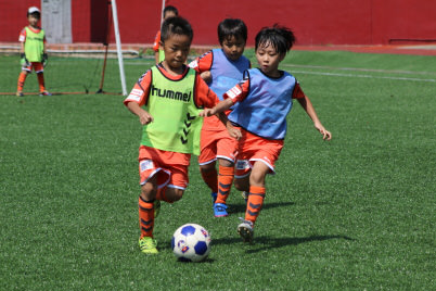 Young players on the field