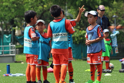 Students’ post-match emergency meeting, Albirex Soccer Festival