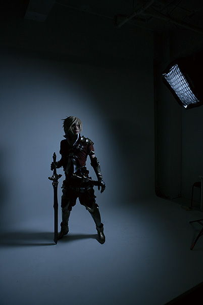 Shot with softbox and grid