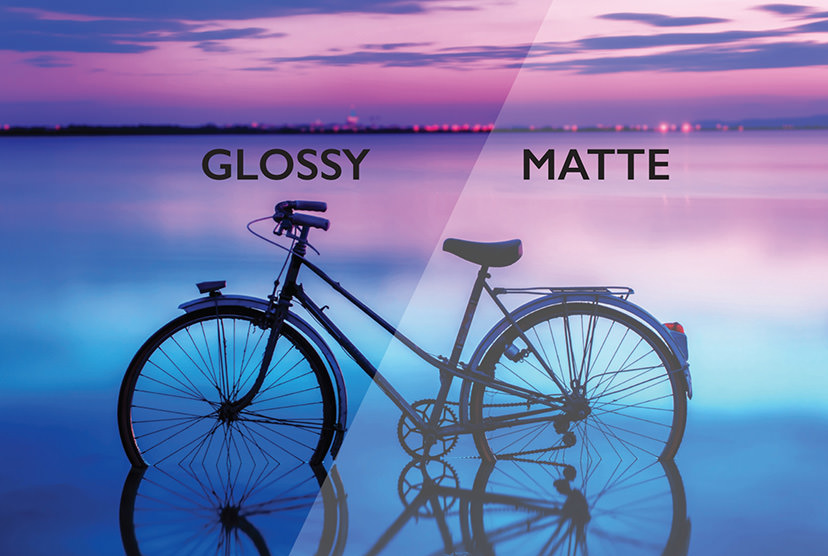 Paper types – glossy and matte