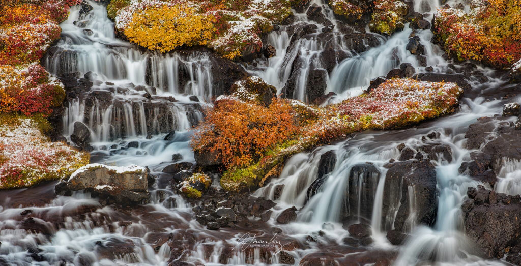 Waterfall, shot with telephoto lens