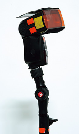 Flash mounted on light stand