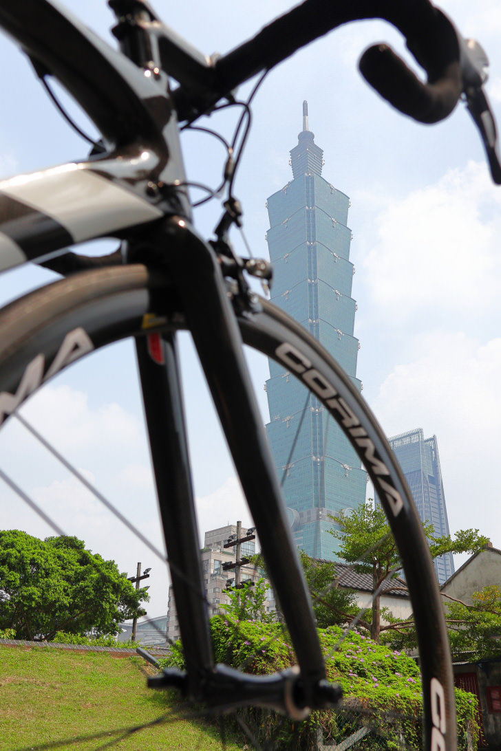 Shot of Taipei from a bike