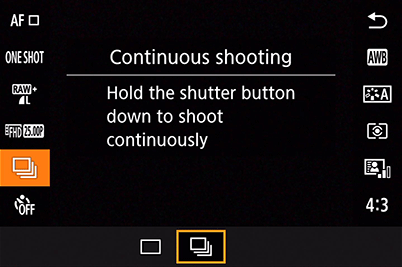 EOS M100 – continuous shooting mode