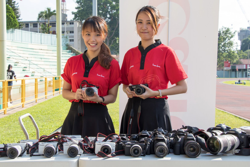 Canon photo party staff with camera