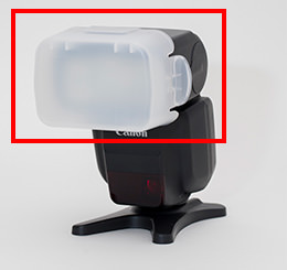 Bounce adapter on a speedlite