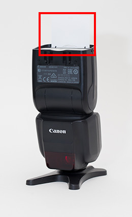 Catchlight panel location on a Speedlite