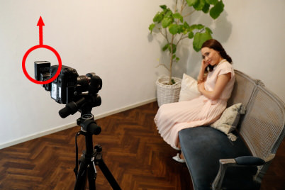 Speedlite turned to face ceiling