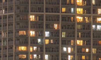 Close-up of night photo shot in Live View