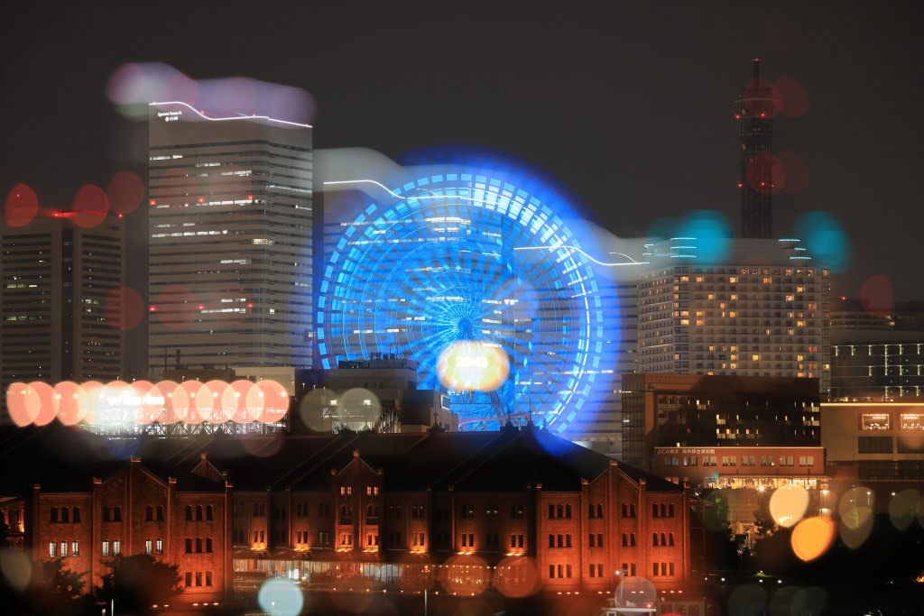 Night photography – multiple exposure with bokeh circles