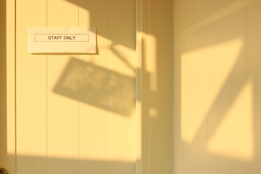 Artistic shadows in evening