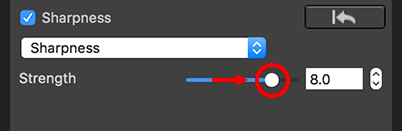 Raising Sharpness setting
