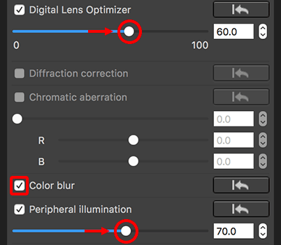 Brightening image peripheries