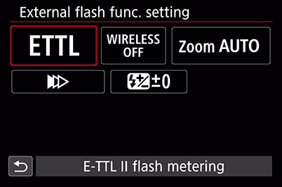 Choose flash mode item 