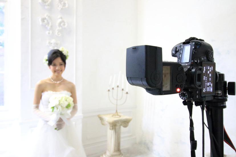 Speedlite wedding portrait