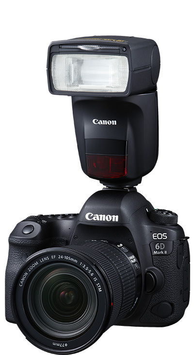 Speedlite 470EX-AI mounted on camera
