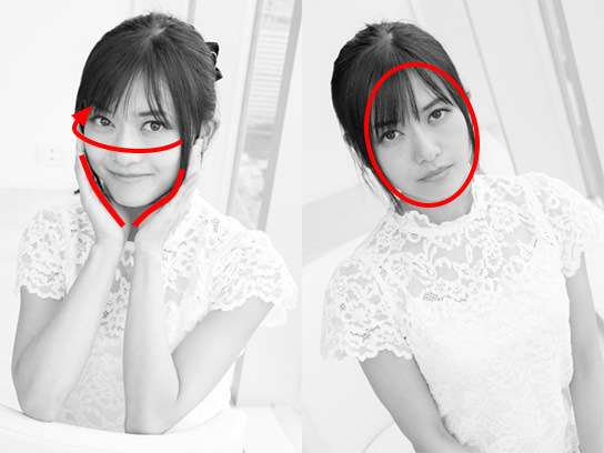 Portrait with stern expression