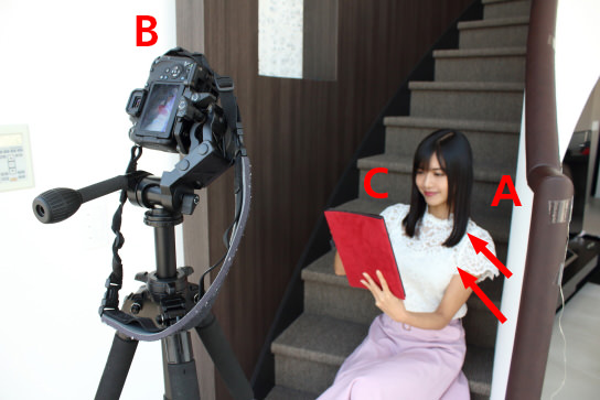 Shooting chest-up shot with self-timer