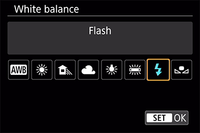 White balance (Flash) setting