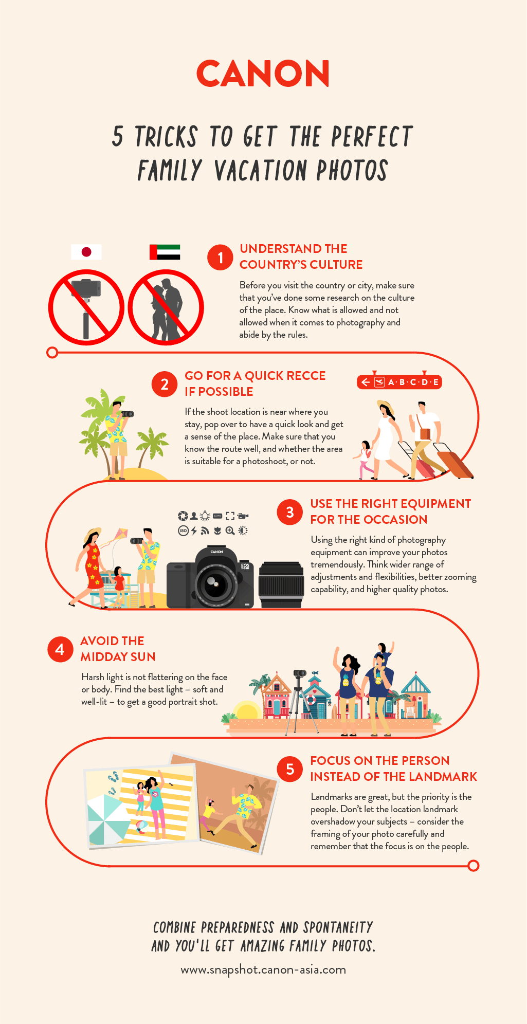 5 tricks to get the perfect family vacation photos infographics